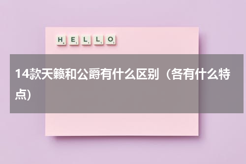 14款天籁和公爵有什么区别（各有什么特点）