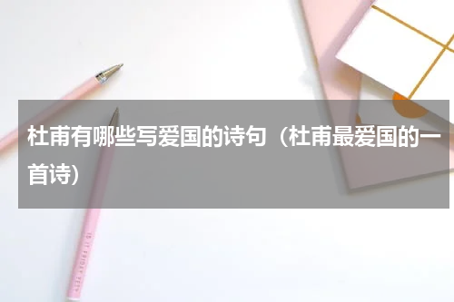 杜甫有哪些写爱国的诗句（杜甫最爱国的一首诗）
