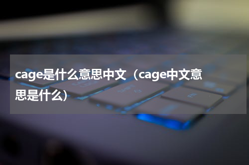 cage是什么意思中文（cage中文意思是什么）