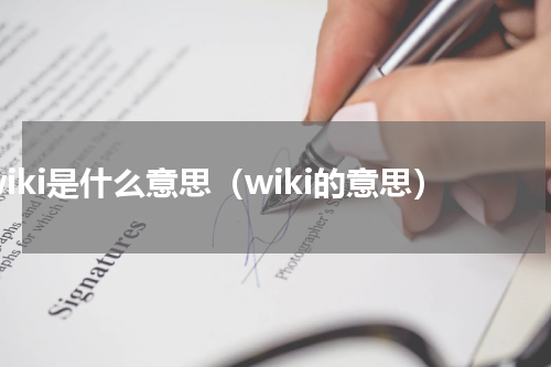 wiki是什么意思（wiki的意思）