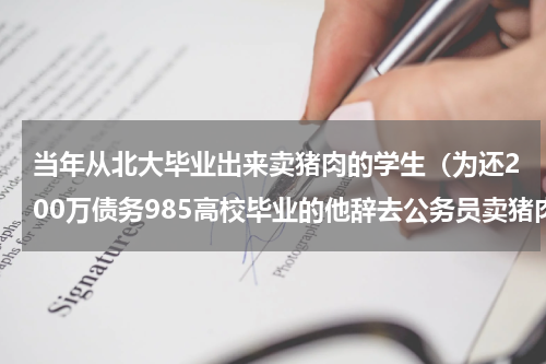 当年从北大毕业出来卖猪肉的学生（为还200万债务985高校毕业的他辞去公务员卖猪肉）