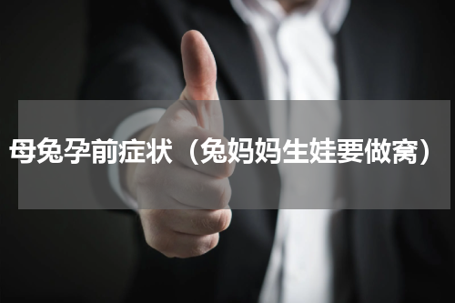 母兔孕前症状（兔妈妈生娃要做窝）