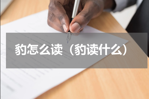 豹怎么读（豹读什么）