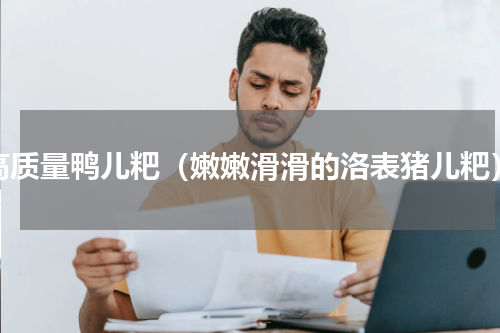 高质量鸭儿粑（嫩嫩滑滑的洛表猪儿粑）