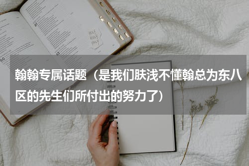 翰翰专属话题（是我们肤浅不懂翰总为东八区的先生们所付出的努力了）