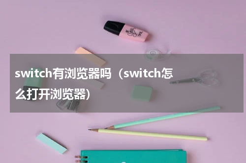 switch有浏览器吗（switch怎么打开浏览器）