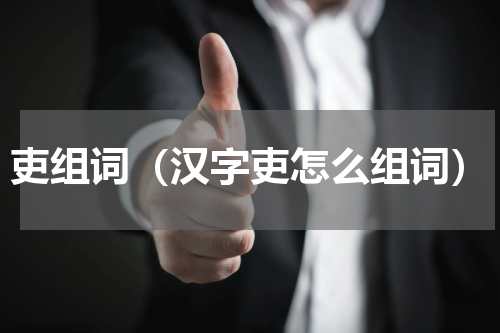 吏组词（汉字吏怎么组词）