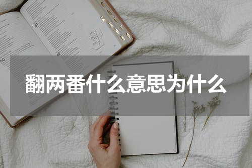 翻两番什么意思为什么