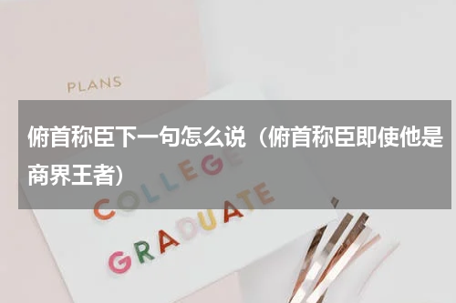 俯首称臣下一句怎么说（俯首称臣即使他是商界王者）