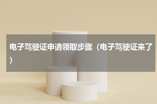 电子驾驶证申请领取步骤（电子驾驶证来了）