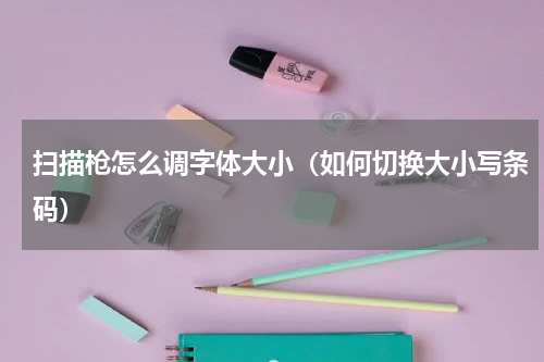 扫描枪怎么调字体大小（如何切换大小写条码）