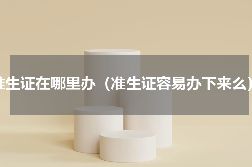 准生证在哪里办（准生证容易办下来么）