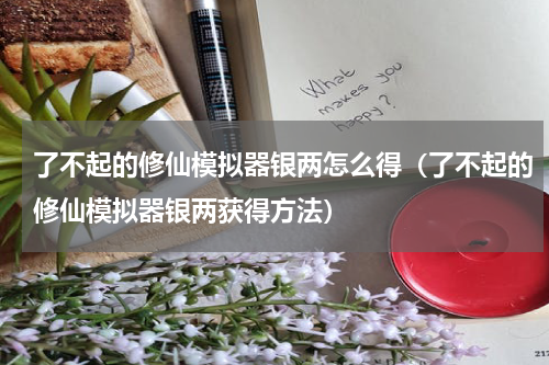 了不起的修仙模拟器银两怎么得（了不起的修仙模拟器银两获得方法）