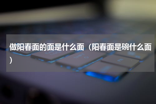 做阳春面的面是什么面（阳春面是碗什么面）