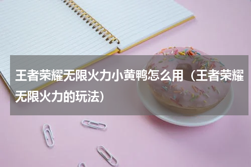 王者荣耀无限火力小黄鸭怎么用（王者荣耀无限火力的玩法）