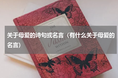 关于母爱的诗句或名言（有什么关于母爱的名言）