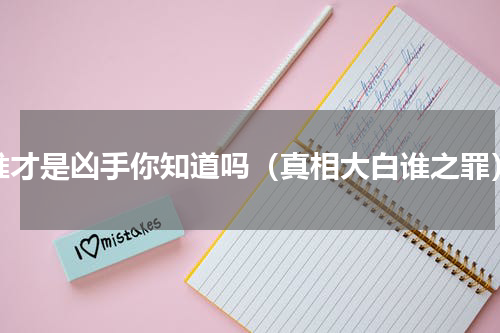 谁才是凶手你知道吗（真相大白谁之罪）