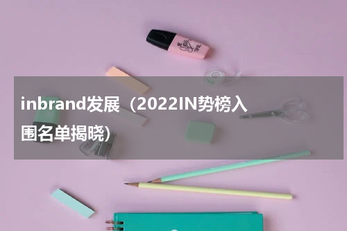 inbrand发展（2022IN势榜入围名单揭晓）