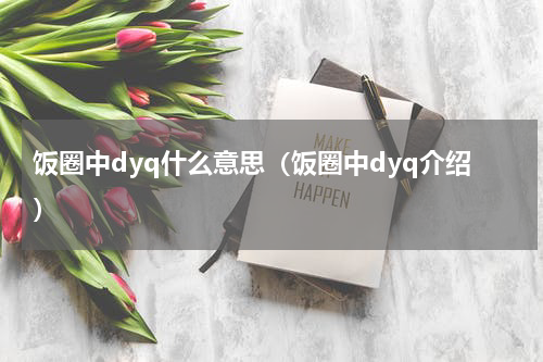 饭圈中dyq什么意思（饭圈中dyq介绍）