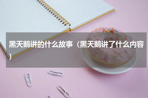 黑天鹅讲的什么故事（黑天鹅讲了什么内容）