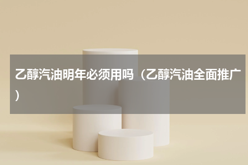 乙醇汽油明年必须用吗（乙醇汽油全面推广）