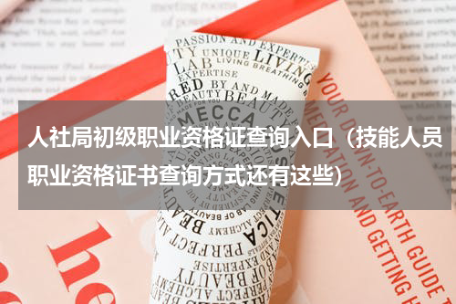 人社局初级职业资格证查询入口（技能人员职业资格证书查询方式还有这些）