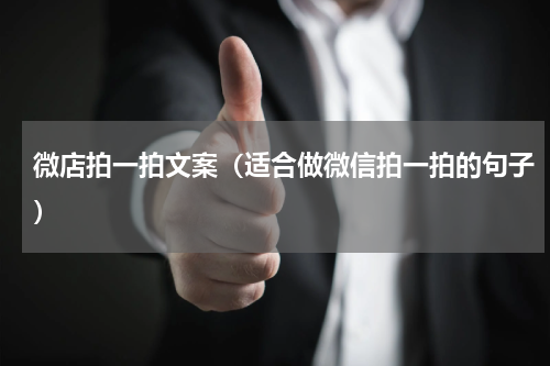 微店拍一拍文案（适合做微信拍一拍的句子）