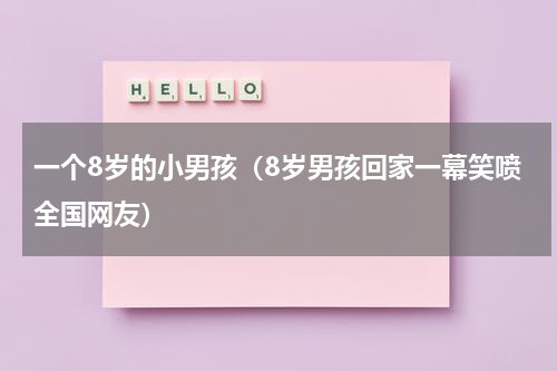 一个8岁的小男孩（8岁男孩回家一幕笑喷全国网友）