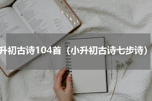 小升初古诗104首（小升初古诗七步诗）