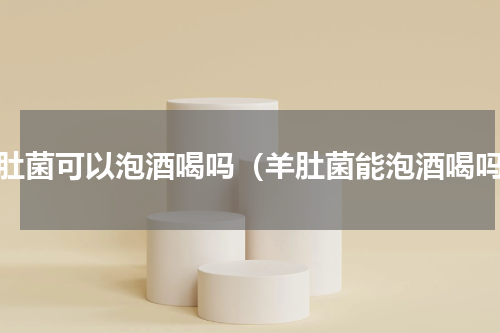 羊肚菌可以泡酒喝吗（羊肚菌能泡酒喝吗）