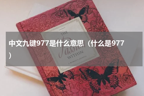 中文九键977是什么意思（什么是977）