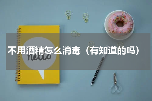 不用酒精怎么消毒（有知道的吗）