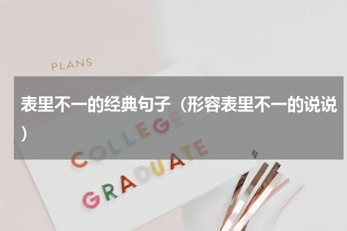 表里不一的经典句子（形容表里不一的说说）