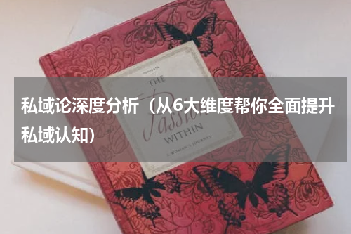 私域论深度分析（从6大维度帮你全面提升私域认知）