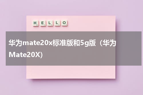 华为mate20x标准版和5g版（华为Mate20X）