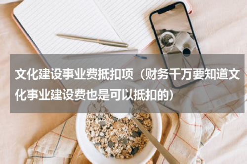 文化建设事业费抵扣项（财务千万要知道文化事业建设费也是可以抵扣的）