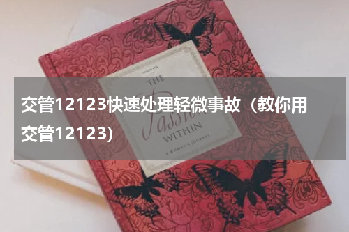 交管12123快速处理轻微事故（教你用交管12123）