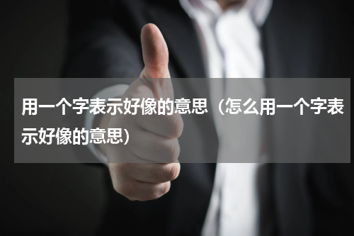 用一个字表示好像的意思（怎么用一个字表示好像的意思）