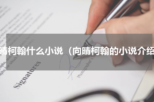 向晴柯翰什么小说（向晴柯翰的小说介绍）