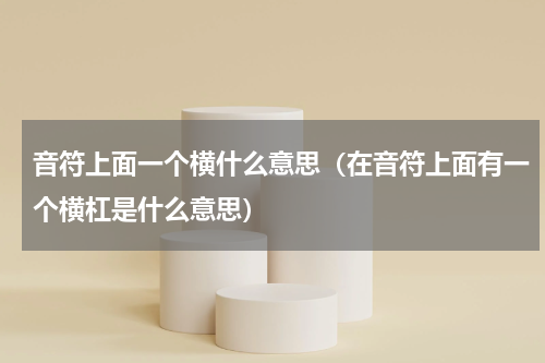 音符上面一个横什么意思（在音符上面有一个横杠是什么意思）