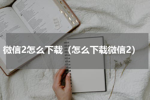 微信2怎么下载（怎么下载微信2）