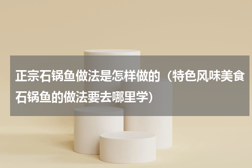 正宗石锅鱼做法是怎样做的（特色风味美食石锅鱼的做法要去哪里学）