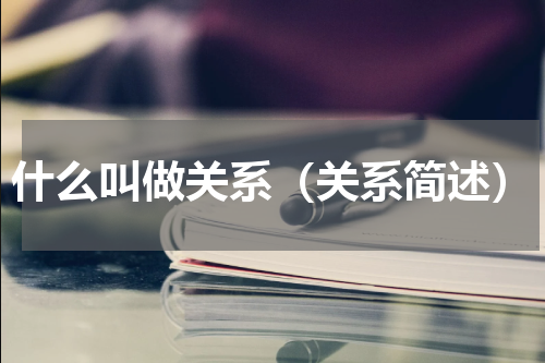 什么叫做关系（关系简述）