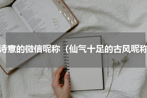 有诗意的微信昵称（仙气十足的古风昵称）