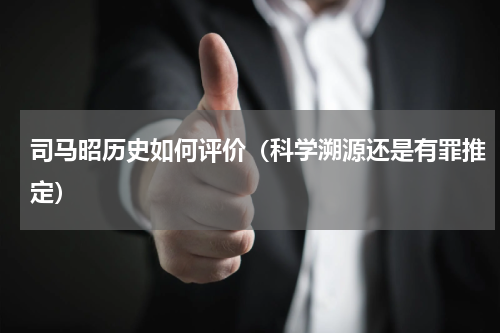 司马昭历史如何评价（科学溯源还是有罪推定）