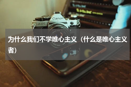 为什么我们不学唯心主义（什么是唯心主义者）