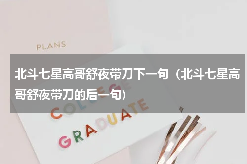 北斗七星高哥舒夜带刀下一句（北斗七星高哥舒夜带刀的后一句）