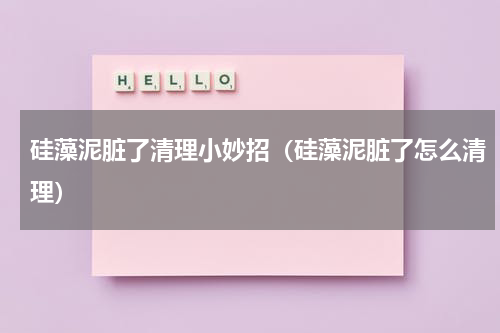硅藻泥脏了清理小妙招（硅藻泥脏了怎么清理）