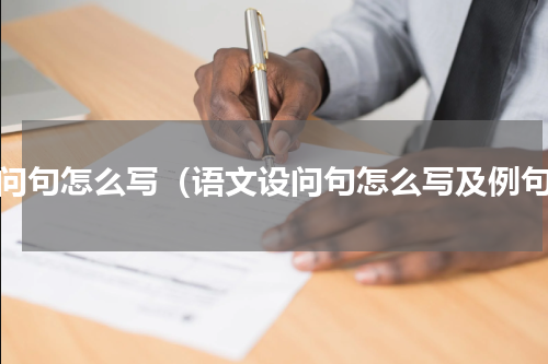 设问句怎么写（语文设问句怎么写及例句）
