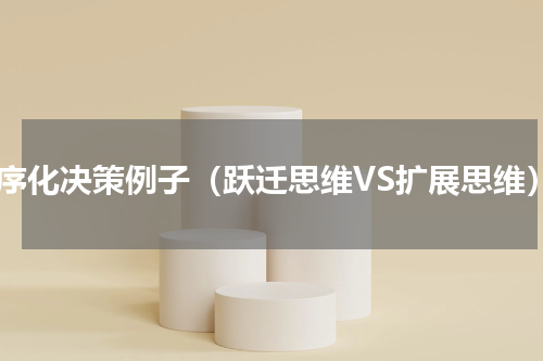 程序化决策例子（跃迁思维VS扩展思维）